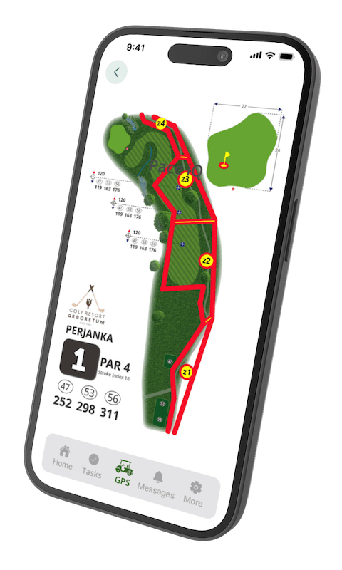 Golf Course Optimization mobile view